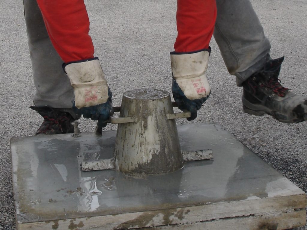 teste de controle de qualidade do concreto